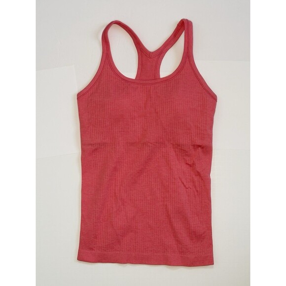 Lululemon Ebb To Street Tank Size 6 Coral Pink - Built In Bra, Hip Length - Picture 1 of 4